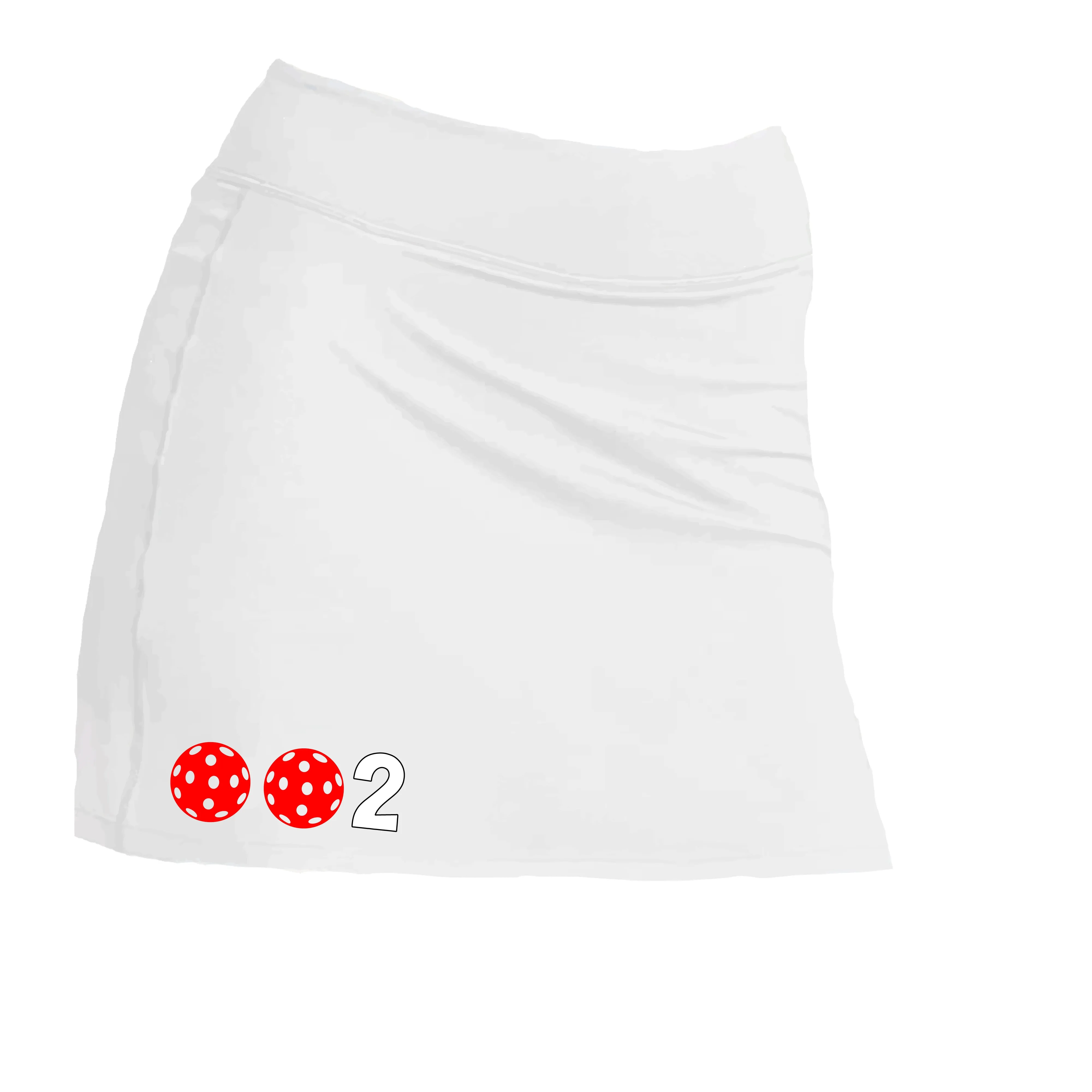 002 With Pickleballs (Colors Cyan, Purple, Orange, Red, Rainbow) | Women's Pickleball Skort