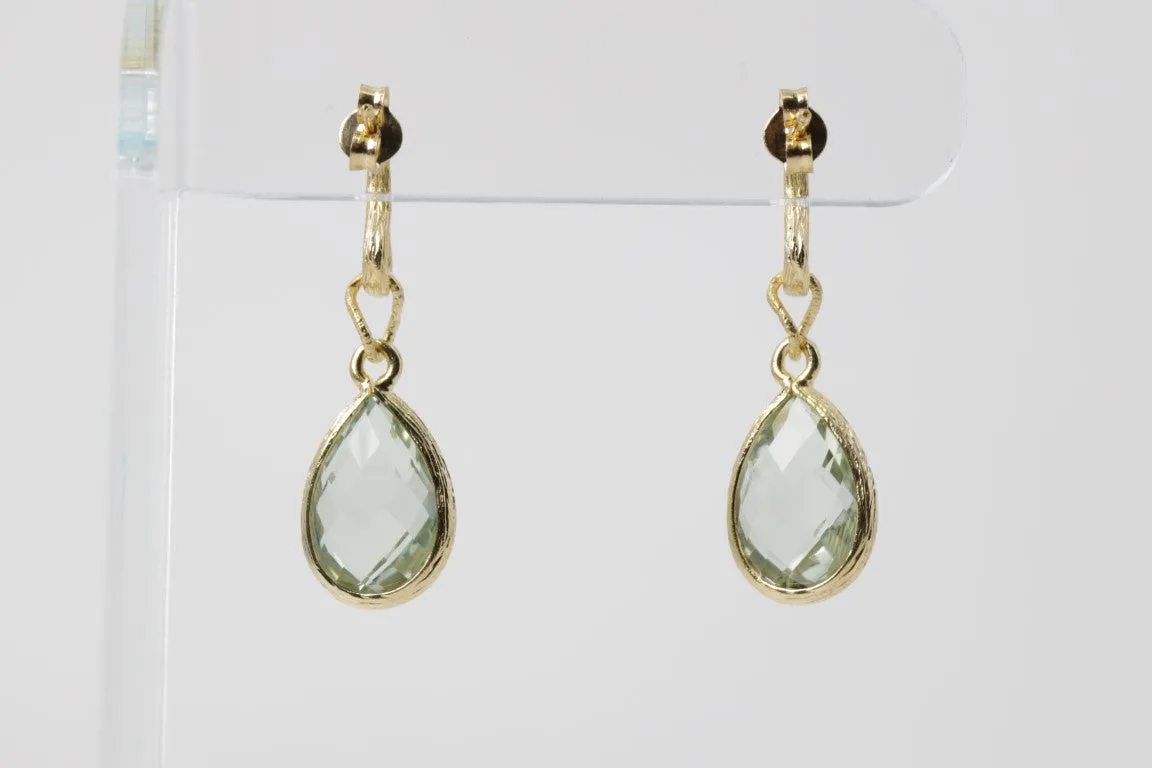 18k Yellow Gold 13.20tcw Tourmaline Earrings (6.40g.)