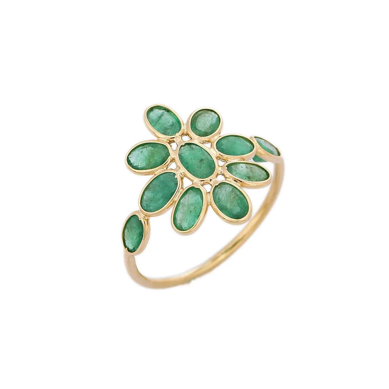 18K Yellow Gold Emerald Ring