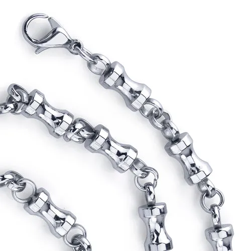 22 Inch Stainless Steel Dumbbell Links Chain Necklace