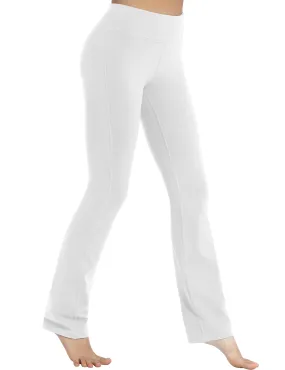 29" 31" 33" 35" Straight Leg Leggings white