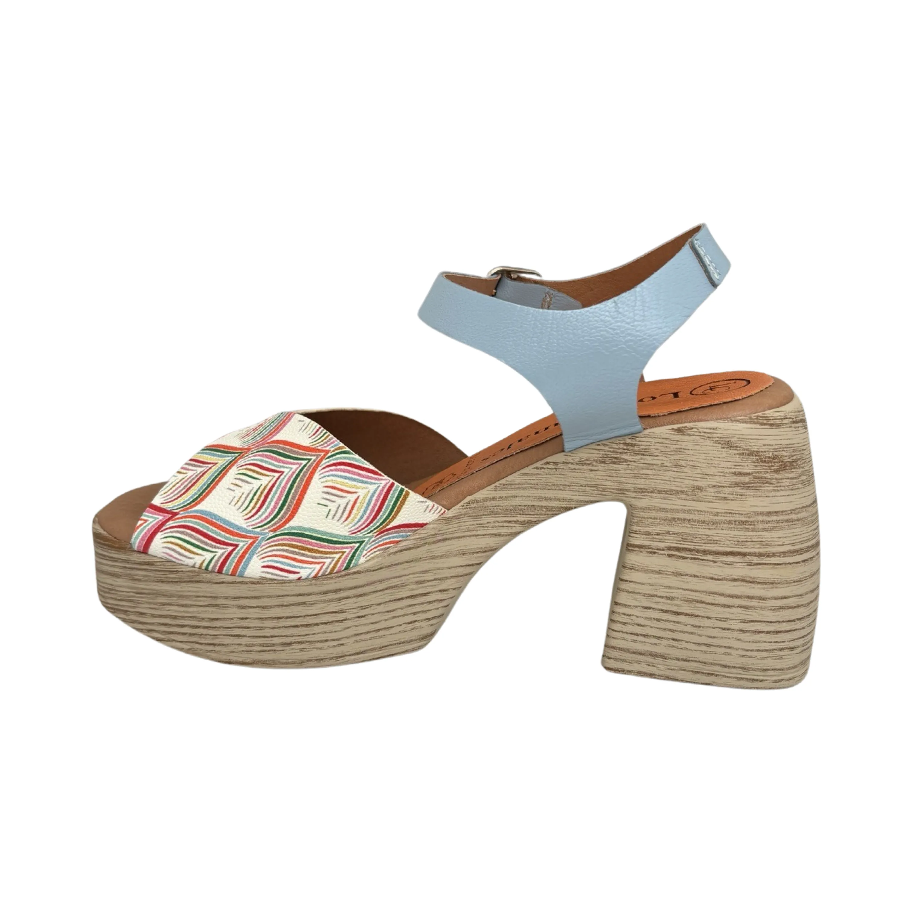 43805 Light Blue Multi Clog Sandal