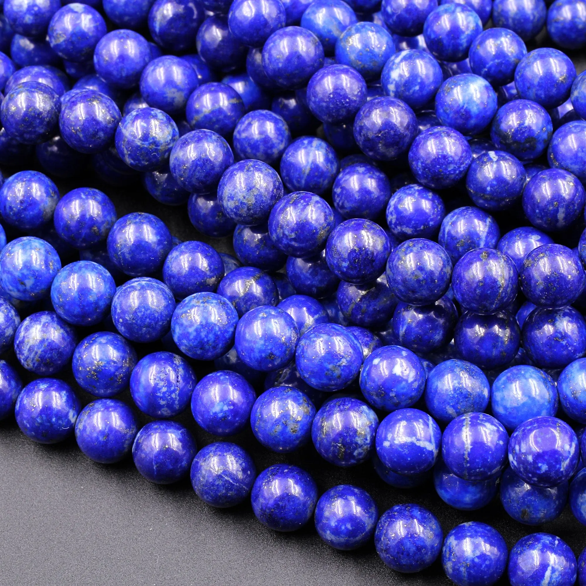 AAA Genuine 100% Natural Blue Lapis 3mm 4mm 5mm 6mm 8mm Round Beads 15.5" Strand