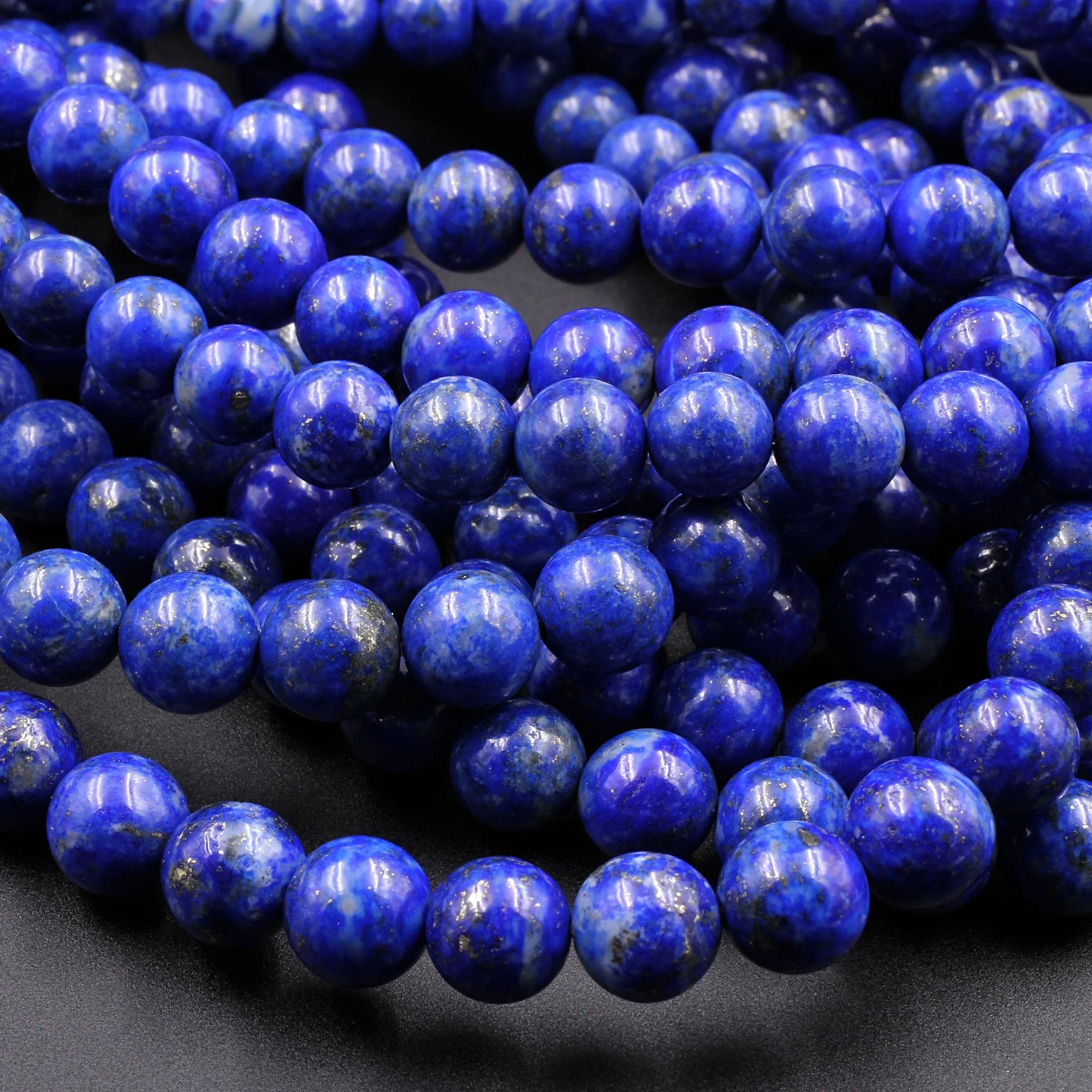 AAA Genuine 100% Natural Blue Lapis 3mm 4mm 5mm 6mm 8mm Round Beads 15.5" Strand