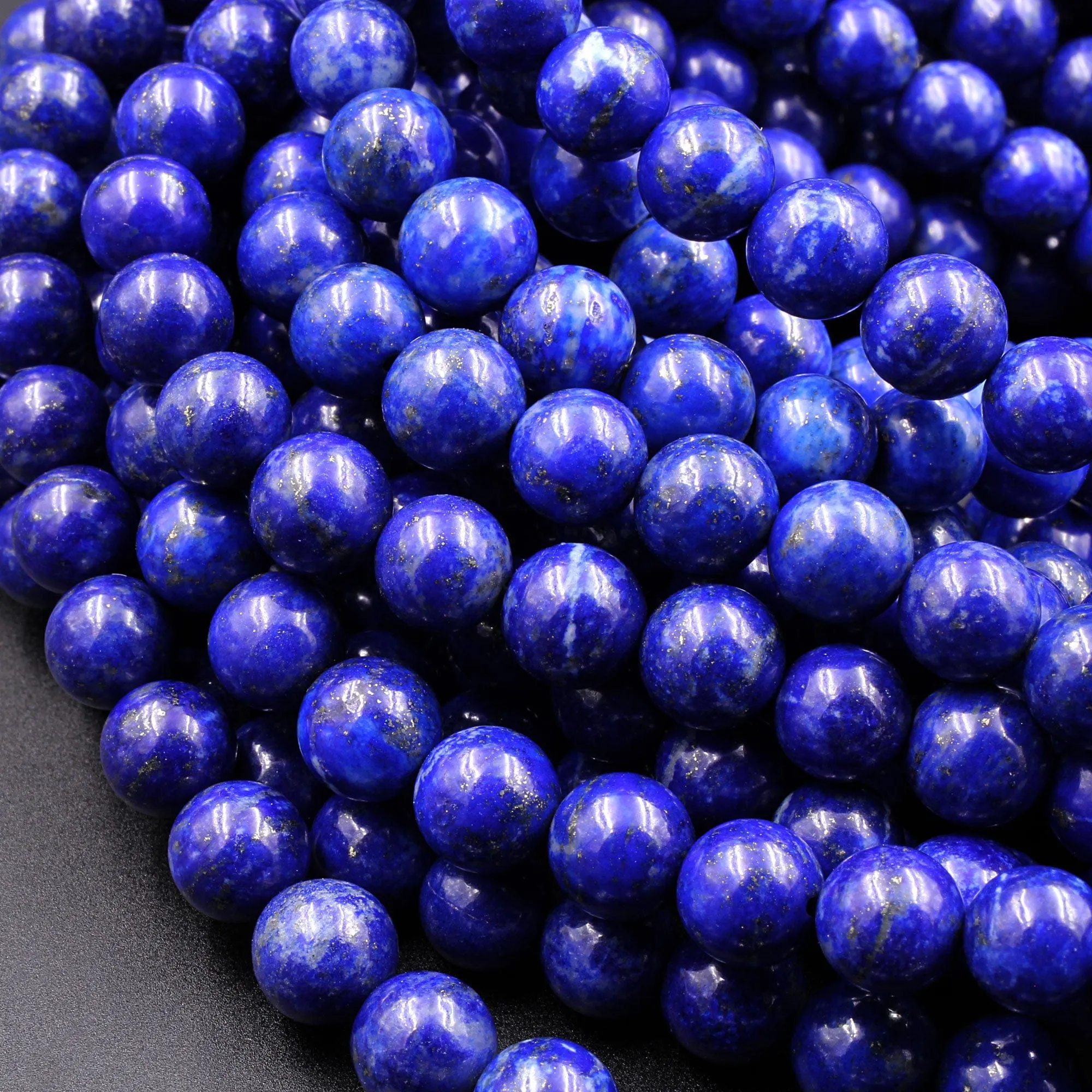 AAA Genuine 100% Natural Blue Lapis 3mm 4mm 5mm 6mm 8mm Round Beads 15.5" Strand