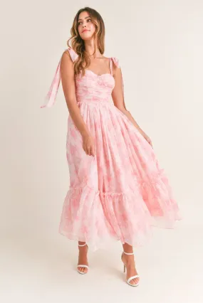 Abigail Midi Dress - Pink