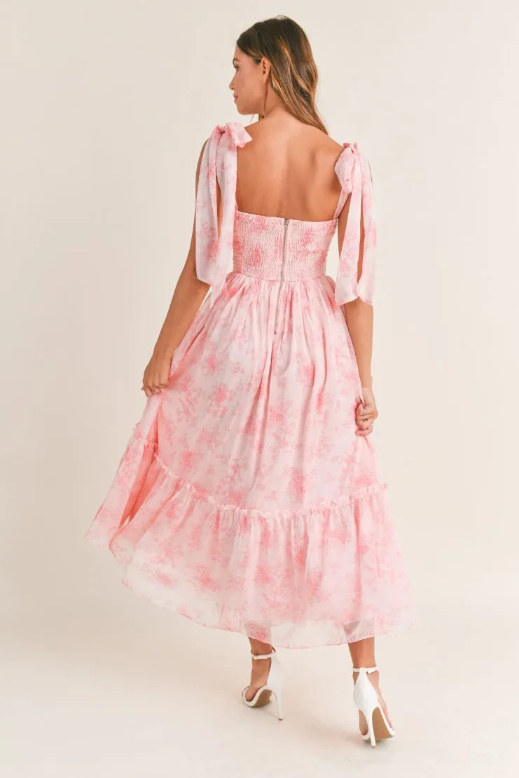 Abigail Midi Dress - Pink