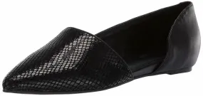 Aerosoles Women's TOWNCENTER Black Combo Pointed Toe Slip On Ballet Flats