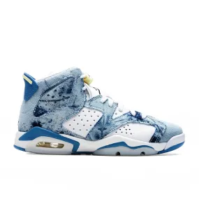 Air Jordan 6 Retro (GS) - White/Dutch Blue/Citron Tint