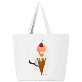 Anne Williams Art- Ice Cream Cat Tote