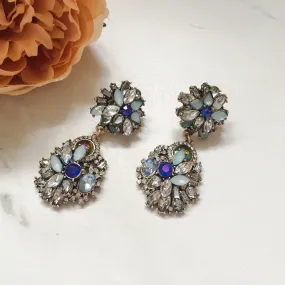 AVAANI Blue Statement Earrings