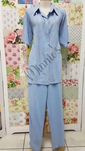 Baby Blue 2-Piece Pants Set BS0126