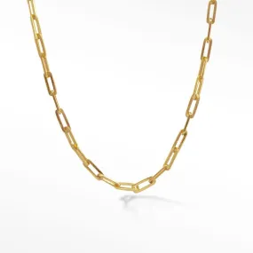 Baby Paperclip 14k Yellow Gold Necklace 18''