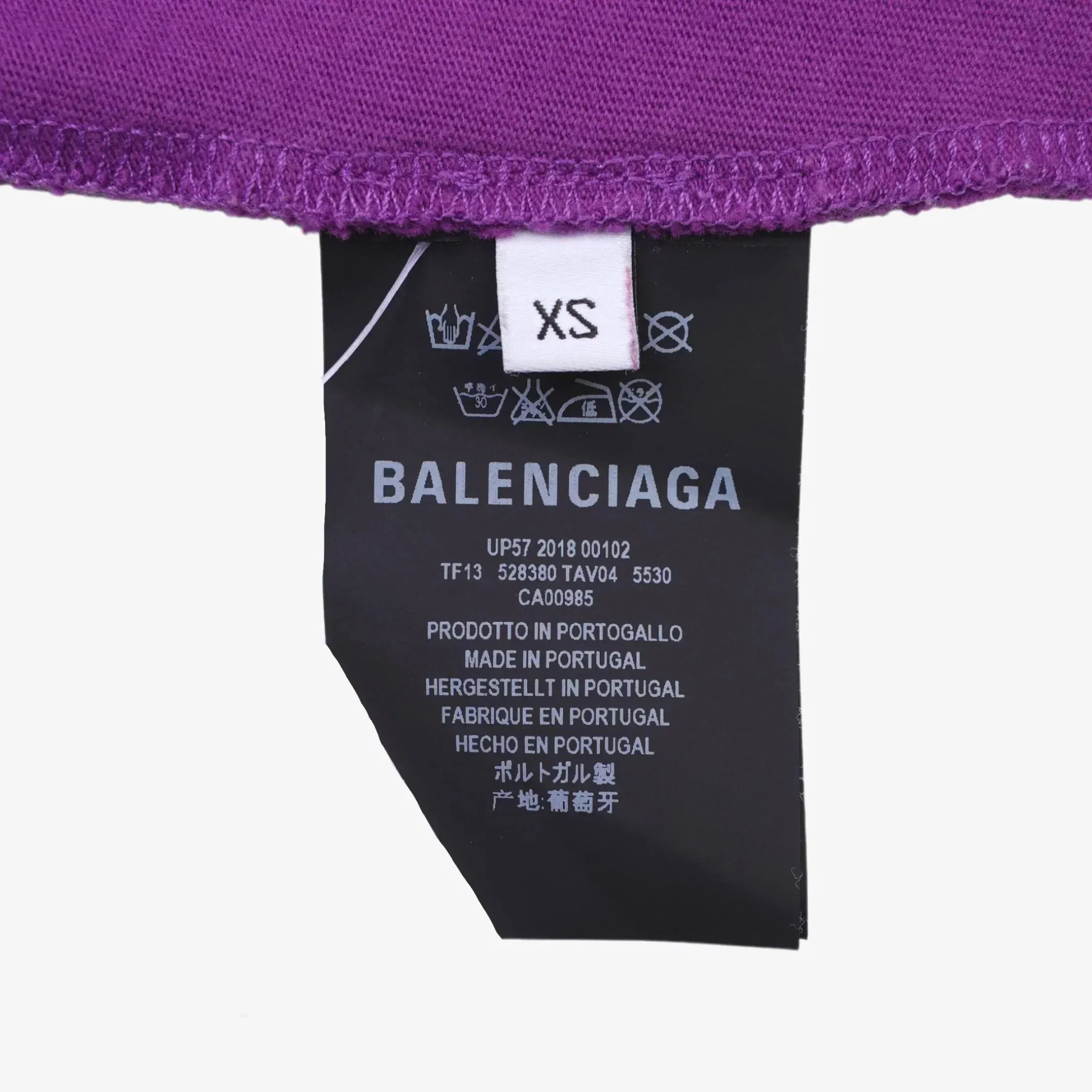 Balenciaga Logo Tee Purple UK XS