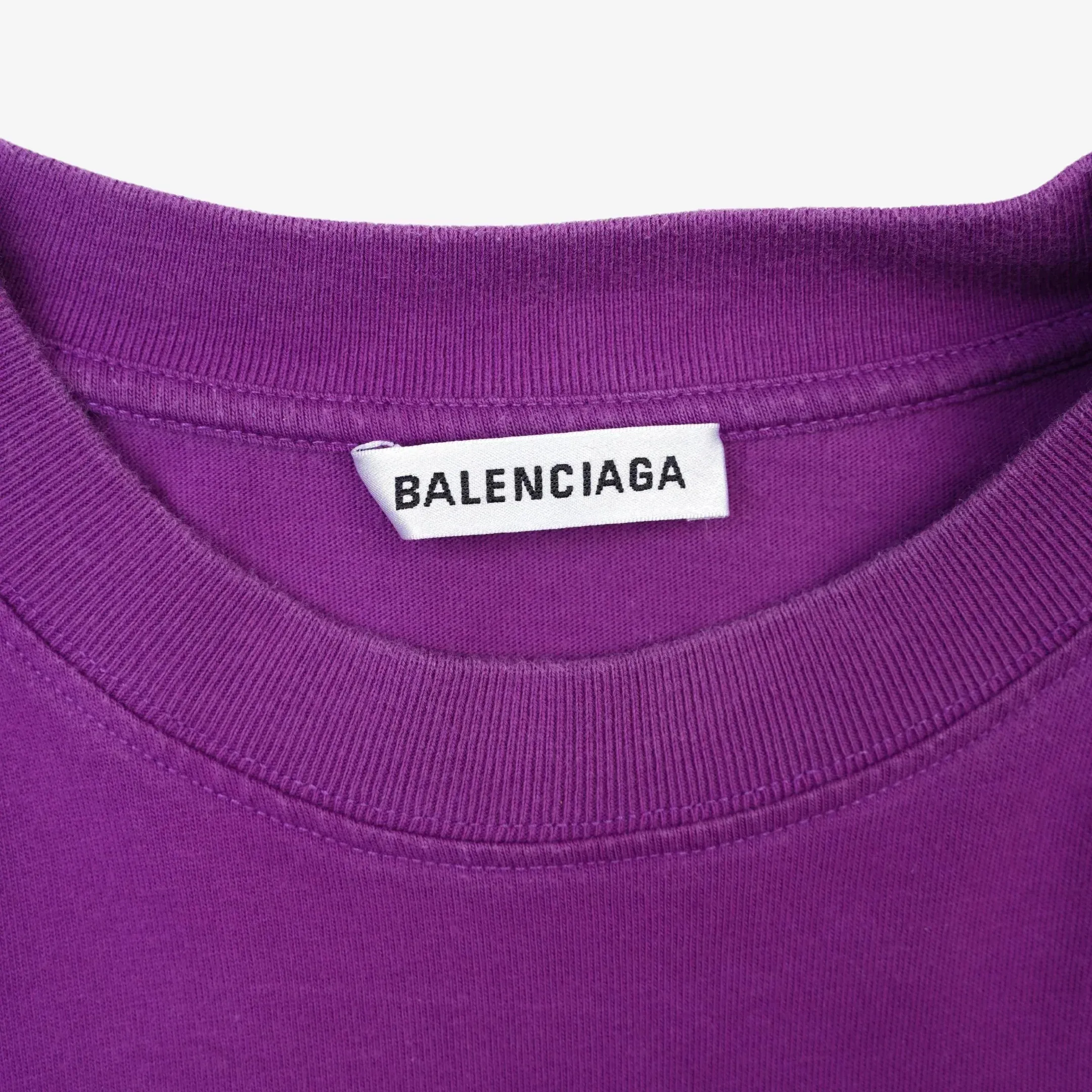 Balenciaga Logo Tee Purple UK XS