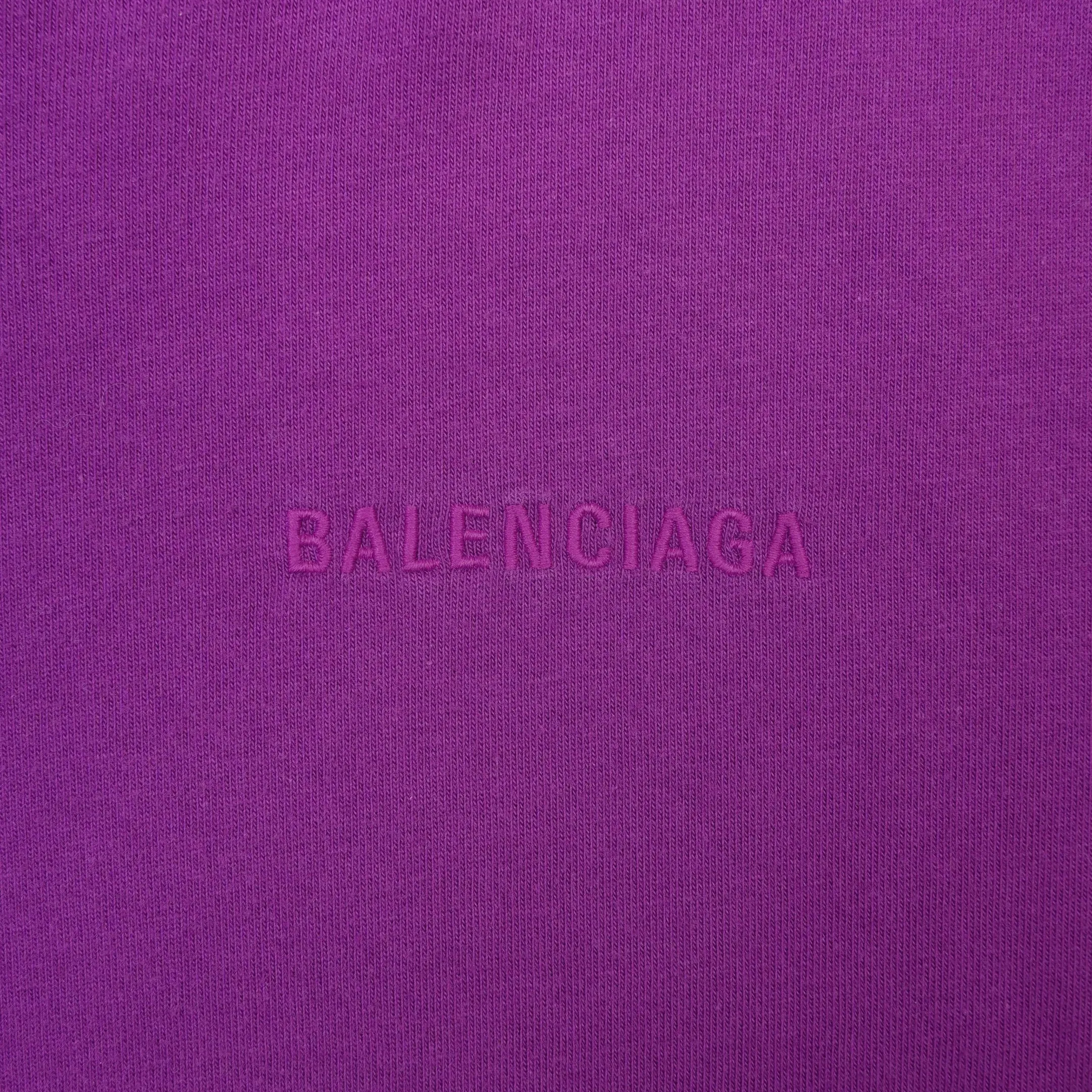 Balenciaga Logo Tee Purple UK XS