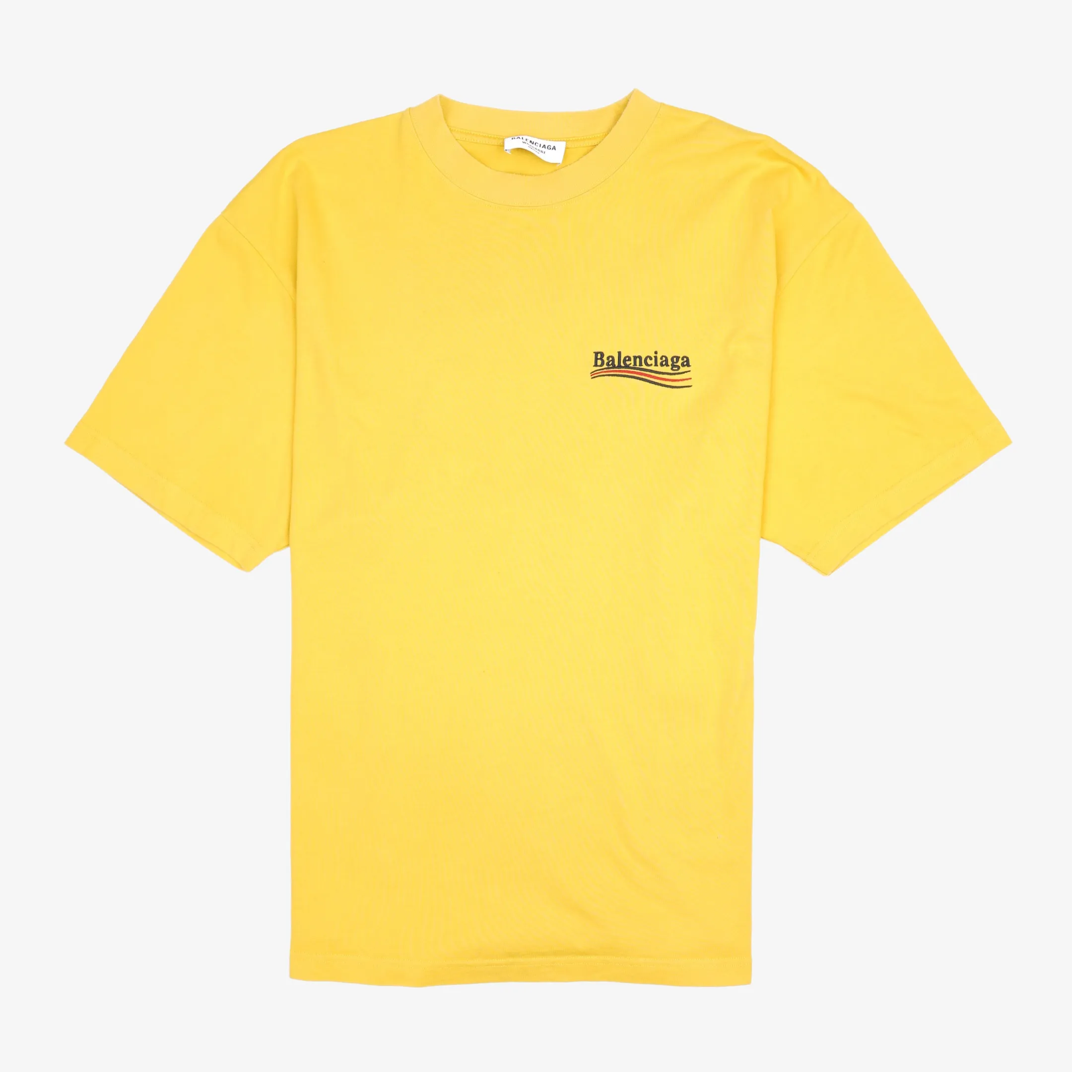 Balenciaga Womens Political T-Shirt Yellow M