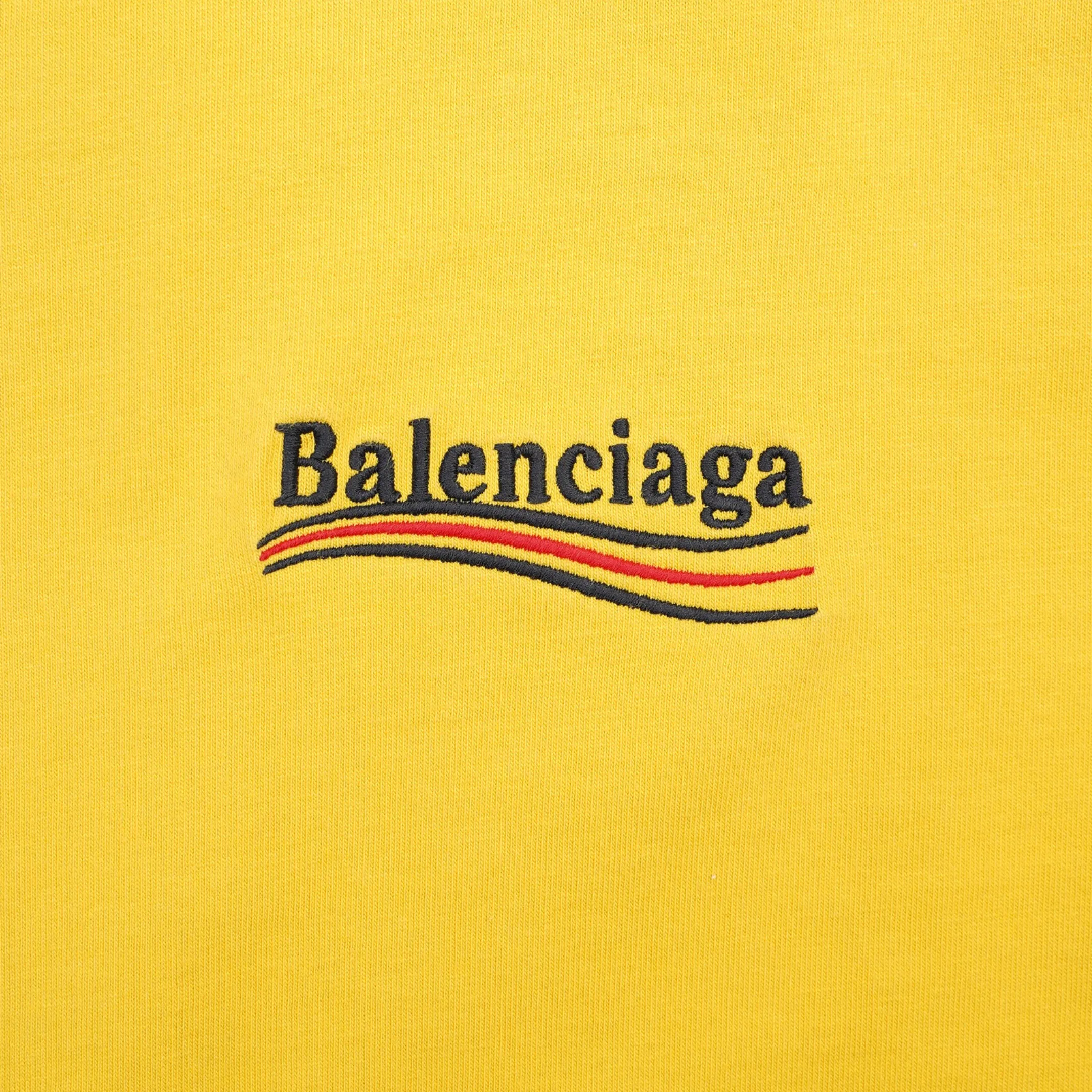 Balenciaga Womens Political T-Shirt Yellow M