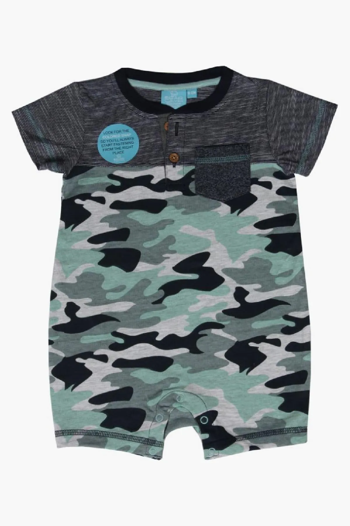 Bear Camp Camo Baby Boys Romper