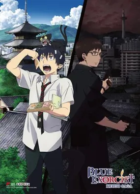 Blue Exorcist: Kyoto Saga Rin & Yukio Split Wall Scroll