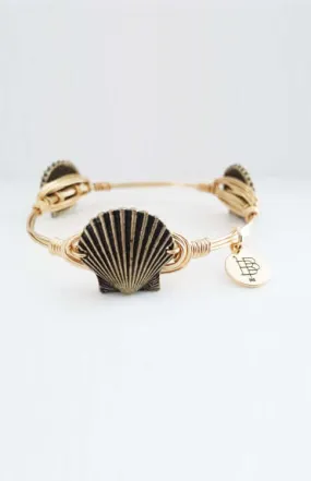 Bourbon and Boweties - Gold Sea Shell Bangle