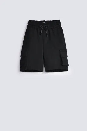 BOYS CARGO POCKET KNIT SHORTS