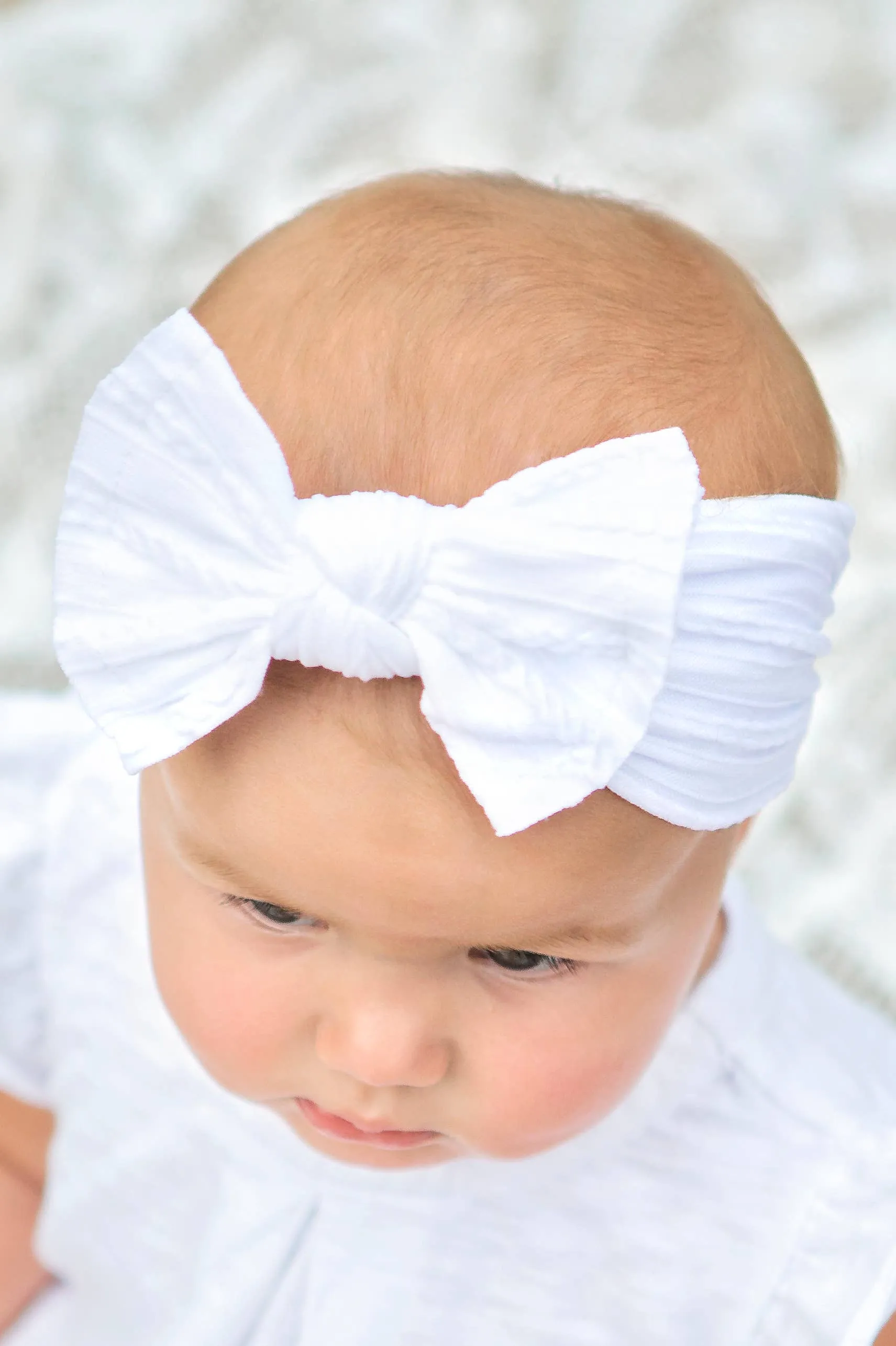 Cable Knit Bow Headband: Eggplant