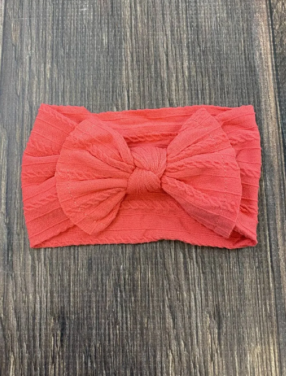 Cable Knit Bow Headband: Oatmeal