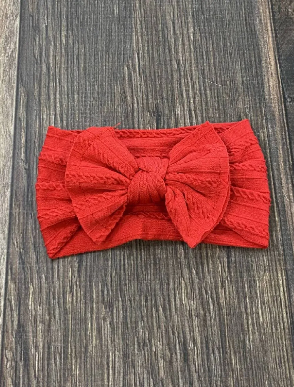 Cable Knit Bow Headband: Oatmeal