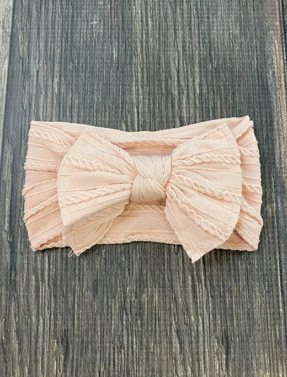 Cable Knit Bow Headband: Oatmeal