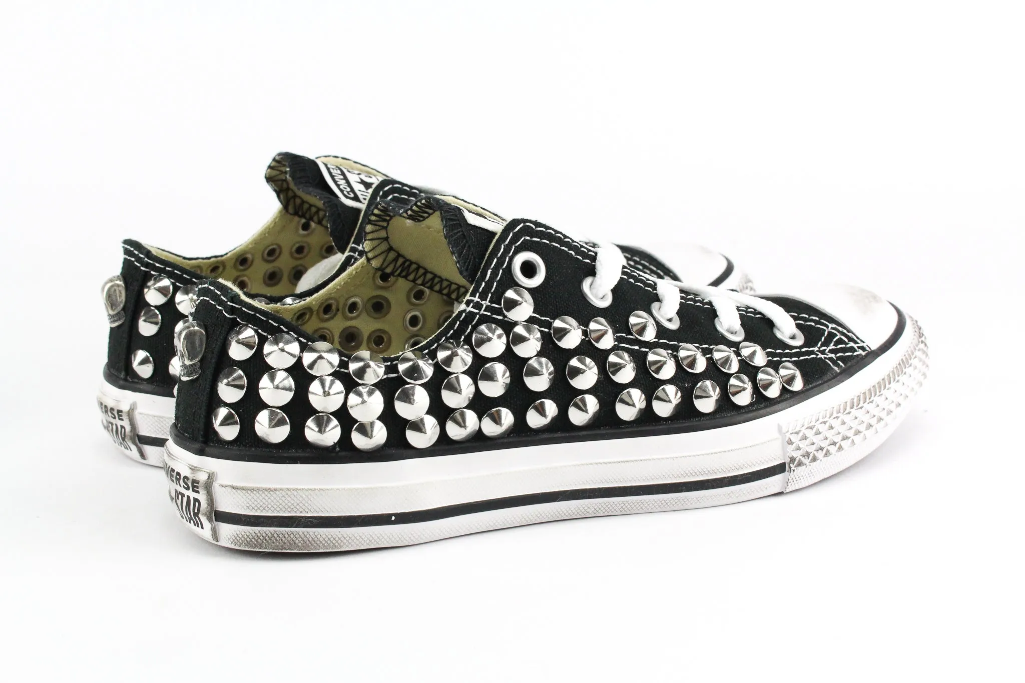 Converse All Star Black basse Total Borchie