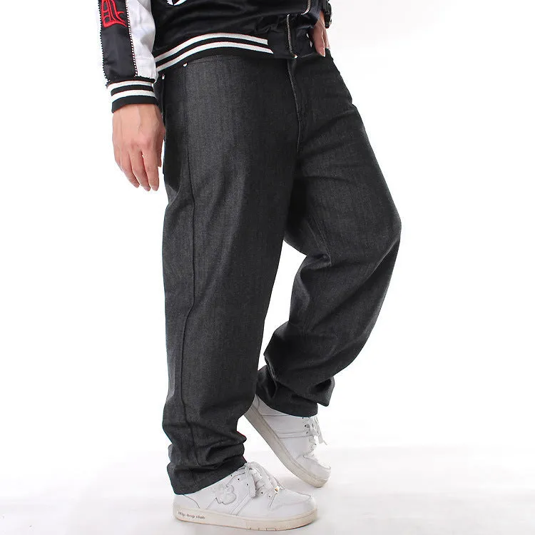 Cool Washed Loose Skate Men Denim Pants