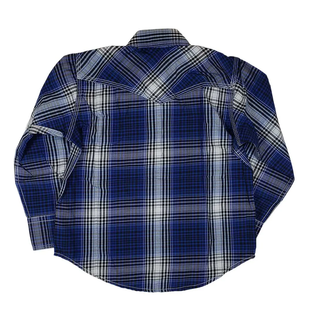 Cowboy Collection Boys' Plaid Snap Shirt