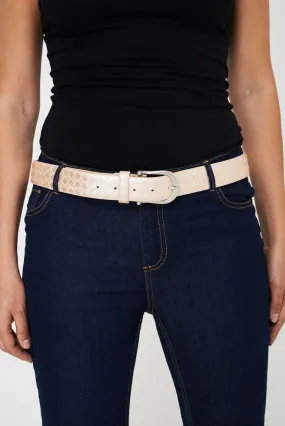 Criss Cross Design  Belt in Blush