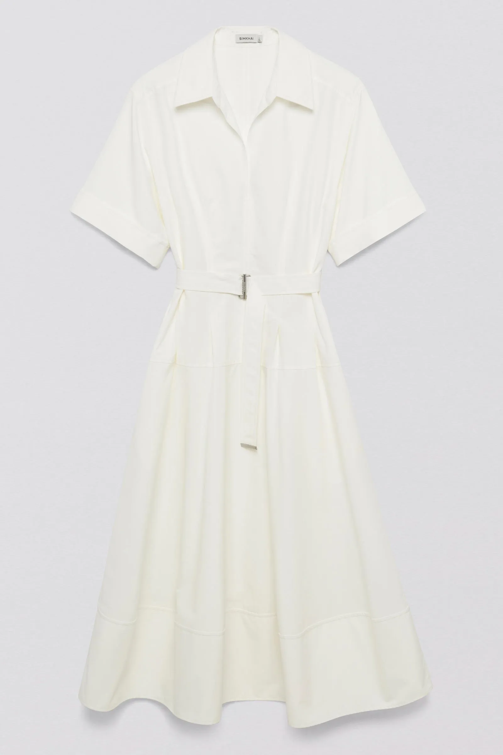 Deanna Cotton-Blended Belted Dress