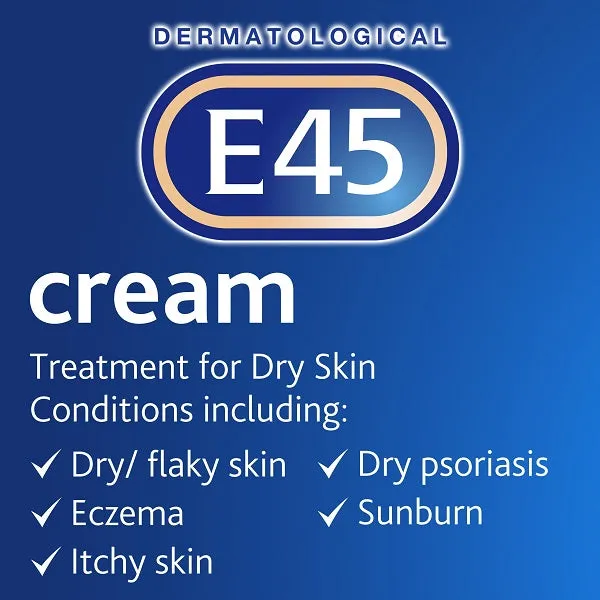 E45 Dermatological Cream Treatment For Dry Skin Conditions (350g)