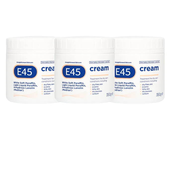 E45 Dermatological Cream Treatment For Dry Skin Conditions (350g)