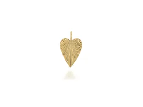 Fluted Elongated Heart Charm