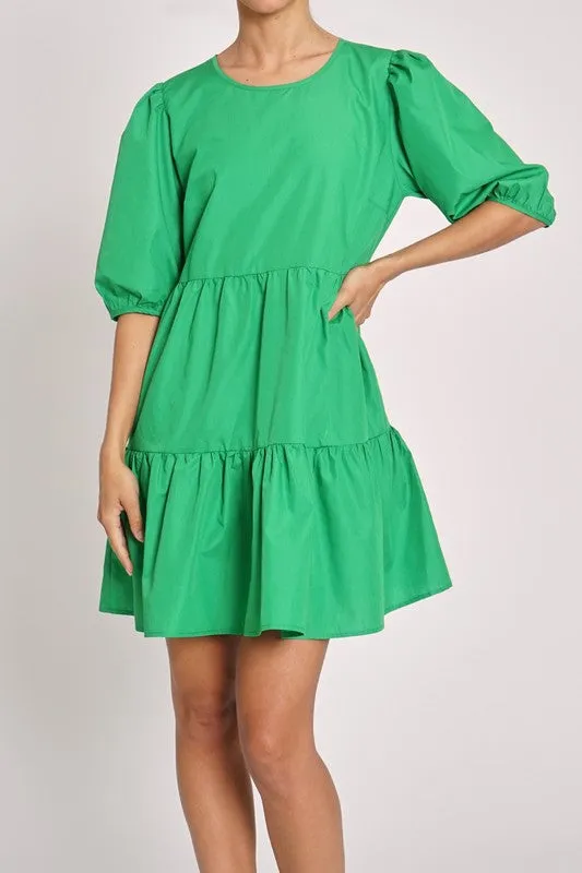 Friends For A Long Time Poplin Short Dress