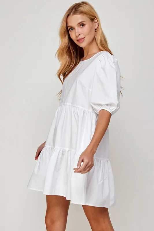 Friends For A Long Time Poplin Short Dress