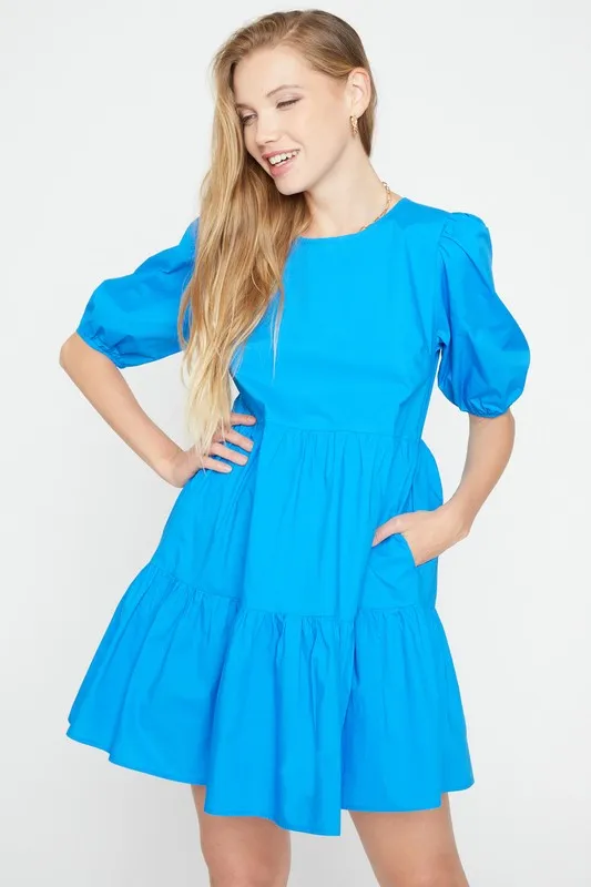 Friends For A Long Time Poplin Short Dress