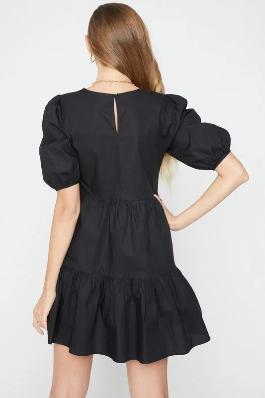 Friends For A Long Time Poplin Short Dress