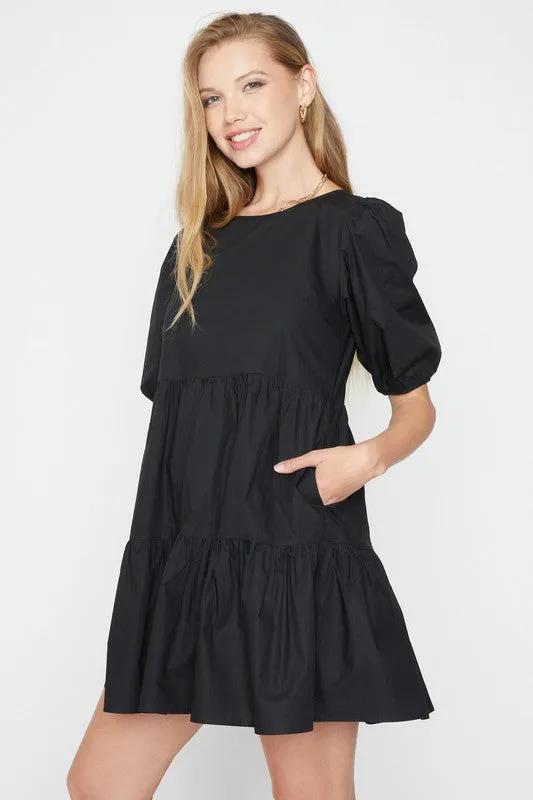 Friends For A Long Time Poplin Short Dress