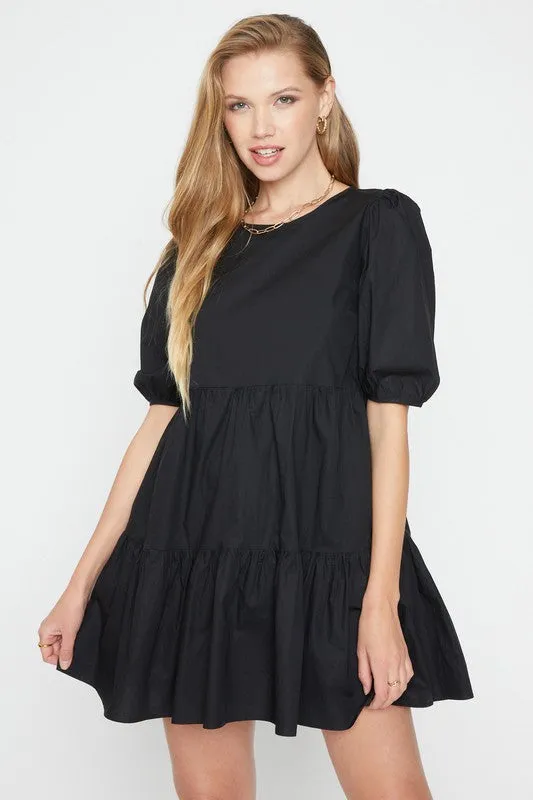 Friends For A Long Time Poplin Short Dress