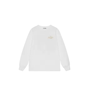 GANNI White Future Palm Long Sleeve T-shirt