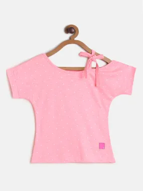 Girls Neon Pink Cotton Top