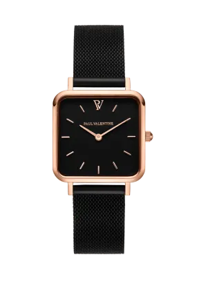 Glossyedge Rose Gold Black Mesh Black