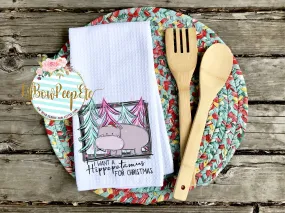 Hand Towel: I Want A Hippopotamus For Christmas