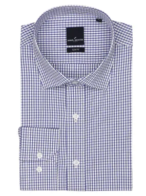 Jacque Business Navy Checked Shirt