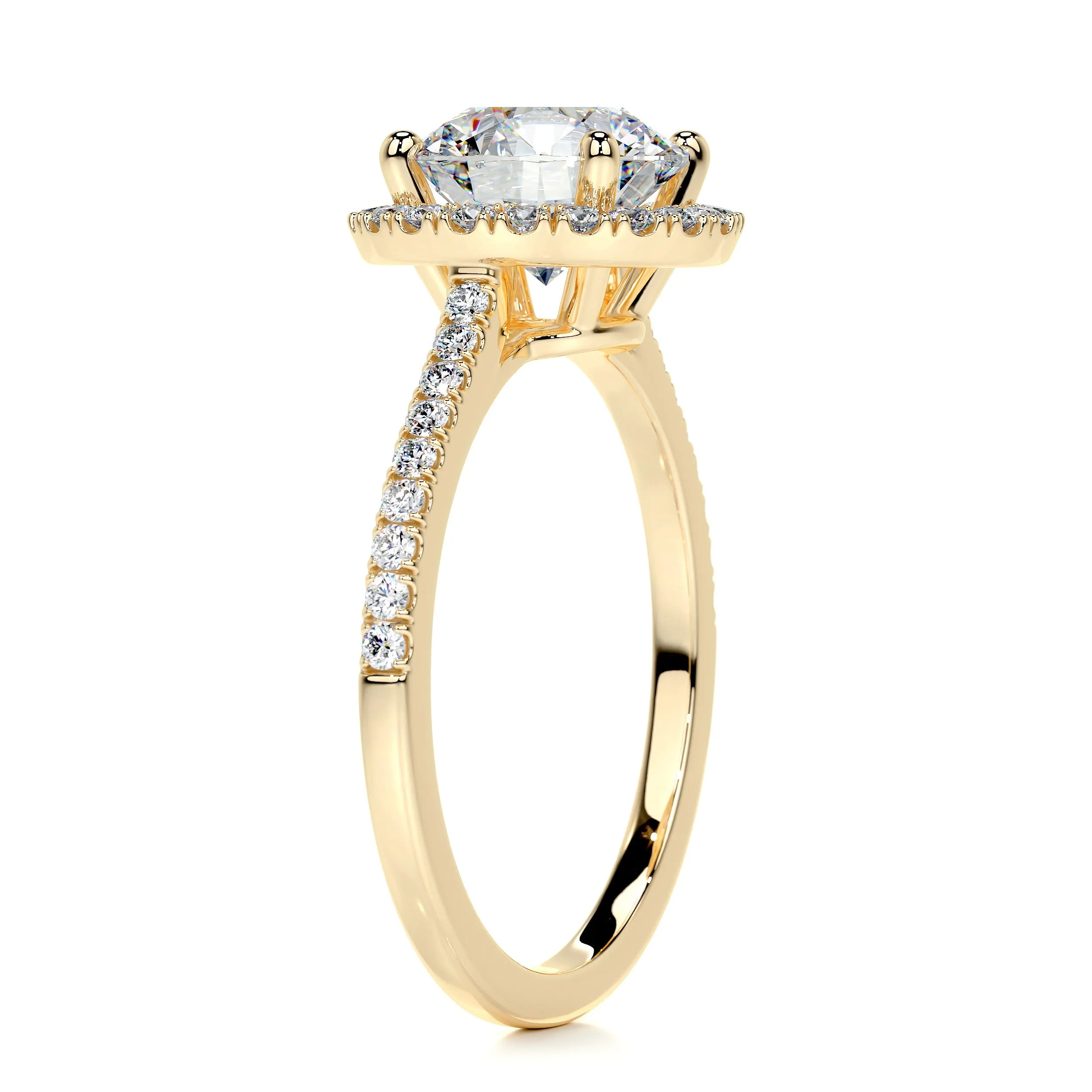 Layla Moissanite & Diamonds Ring -18K Yellow Gold (RTS)